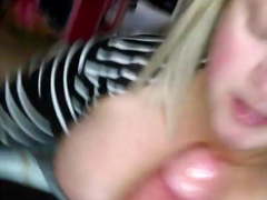 Fattie cummed on her rack after hot titfuck