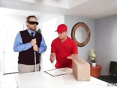 BRAZZERS Chubby Chick Fucked in front of Blind Hubby!