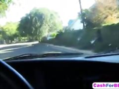 Brunette BBW cock hungry mouthful blowjob on BBC