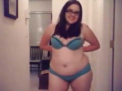 Chubby amateur striptease